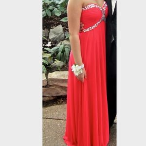 Bright pink/coral dress